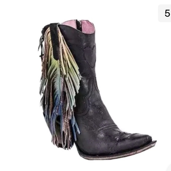 🎉 Junk Gypsy Lane Spirit Animal Bootie Black Leather Sz 8.5! Investment piece - Picture 1 of 10